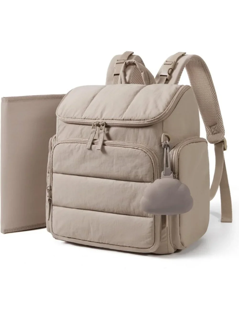 Stylish Brown Diaper Bag Backpack for Moms & Dads | Spacious Baby Bag with
